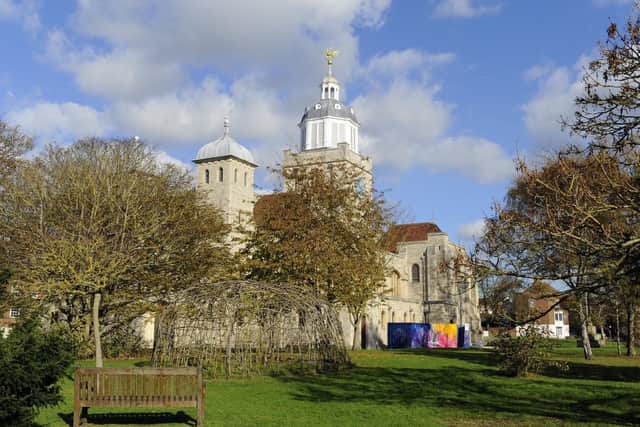 Portsmouth Cathedral will turn red for the armistice 100 celebrations. Picture: Malcolm Wells