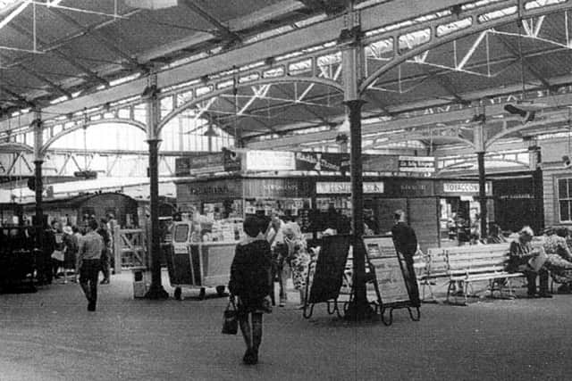 Portsmouth and Southsea railway station concourse in 1967. Picture: David Robbins.