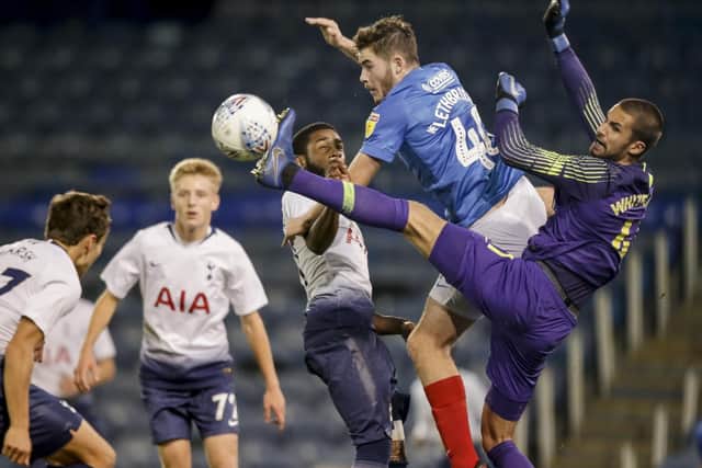 Bradley Lethbridge made his Pompey debut against Spurs' under-21s. Picture: Robin Jones