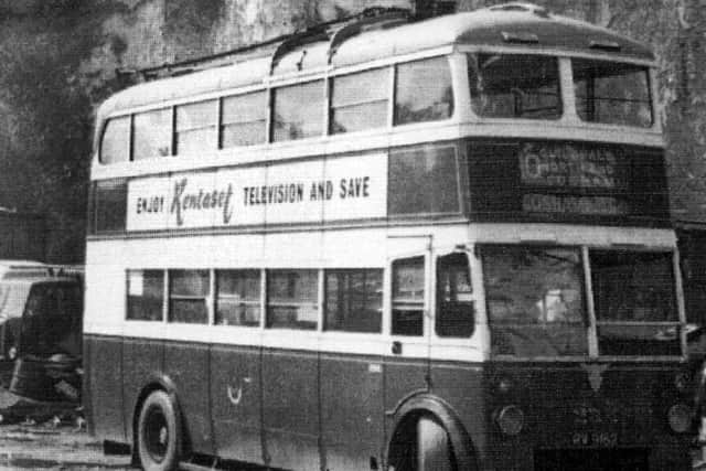A trolleybus awaits scrapping in Sullivans yard,1961. Picture: Bruce Oliver