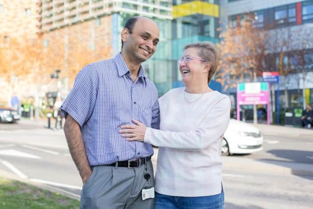 Dr Suresh Babu and Wendy Woodage outside QA 
Picture: Habibur Rahman