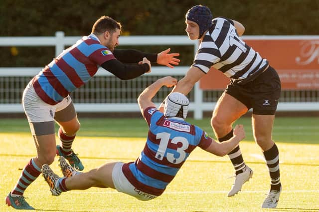 Scott Morris on the charge for Havant against Hove. Picture: Keith Woodland