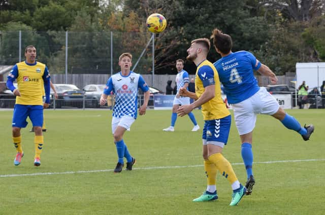 Gosport Borough's Tony Lee has picked up a foot injury. Picture: Duncan Shepherd