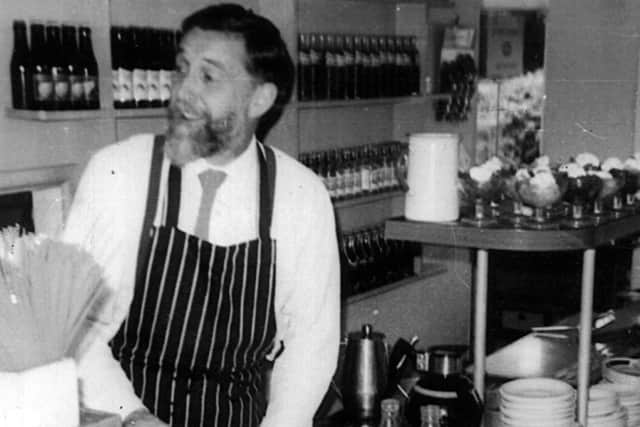 Peter Snook was the son of Charles Snook, the eggs and butter importer. Here he is in the Anchor caf on Southsea Common.