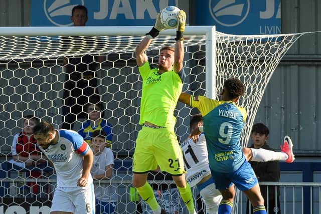 Ben Dudzinski was called into action late on to help Hawks earn a point at Chesterfield Picture Credit: Keith Woodland