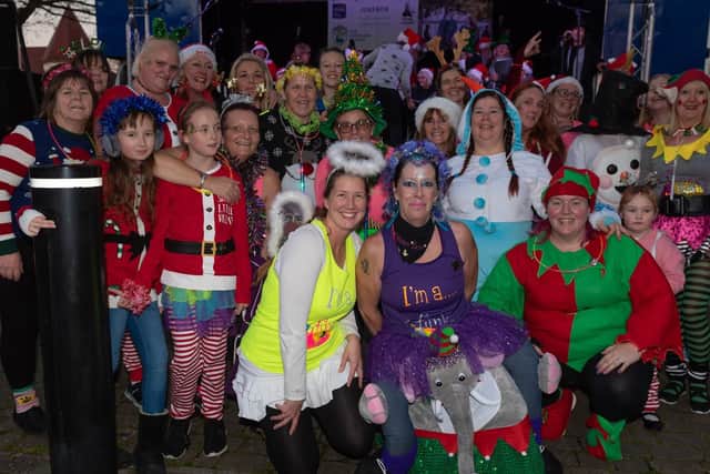 Switching on of the Christmas Lights at Waterlooville Precinct - FitNFunkey dance troupe performed and donated towards the Christmas lights. Picture: Vernon Nash (180685-001)
