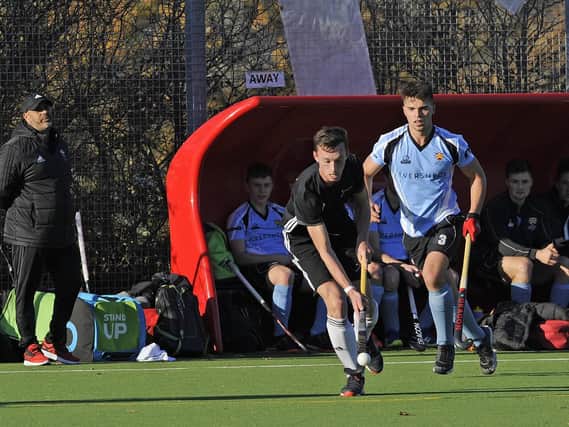 George Davey gets the ball moving for Fareham against Cardiff & Met. Picture Ian Hargreaves  (181118-1_hockey)