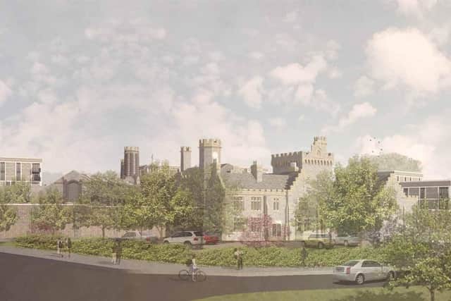 An artist's impression of the proposed housing at the site of Kingston Prison, seen from the street