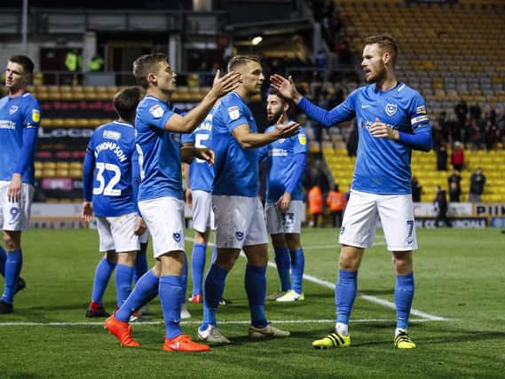 Pompey's players must negotiate 12 matches in 43 days during a gruelling fixture schedule. Picture: Daniel Chesterton/phcimages.com