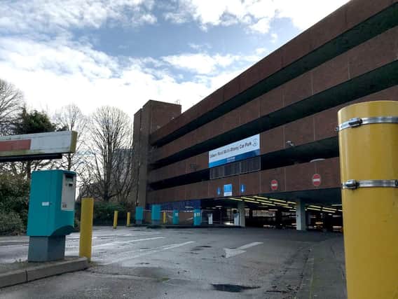The multi-storey car park in Osborn Road, Fareham, where emergency services were called amid 'concerns for a person's welfare'