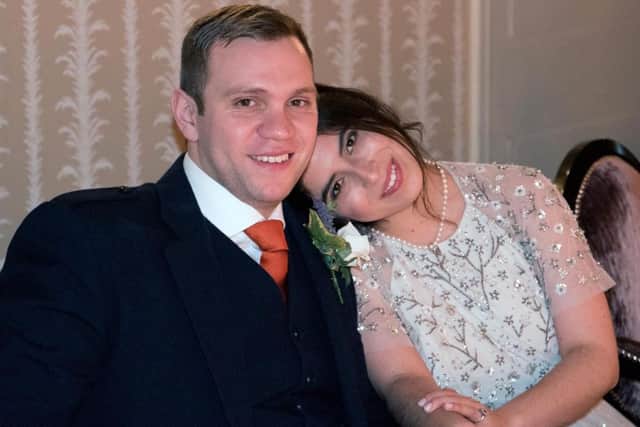 Matthew Hedges with his wife Daniela Tejada. Mr Hedges has been jailed for life in Abu Dhabi. Picture: Daniela Tejada/PA Wire