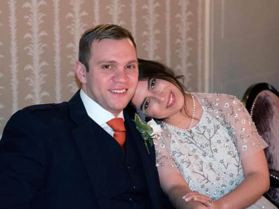 Matthew Hedges with his wife Daniela Tejada. Mr Hedges has been jailed for life in Abu Dhabi. Picture:  Daniela Tejada/PA Wire