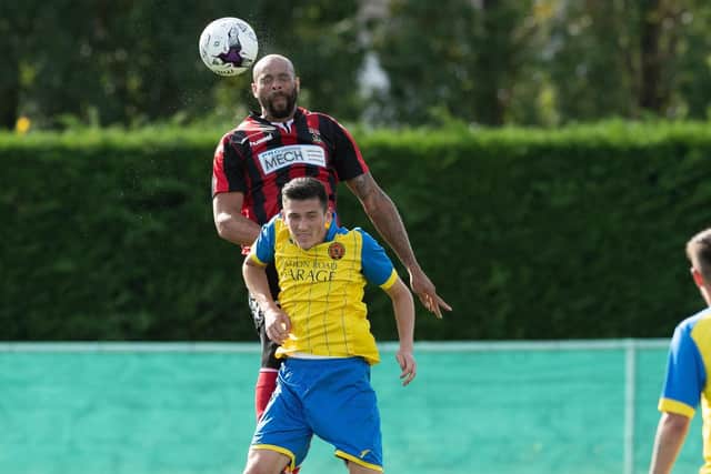 Shawn Benjamin is in the mix as Fareham Town are looking stronger again with players coming back into the team. Picture: Keith Woodland