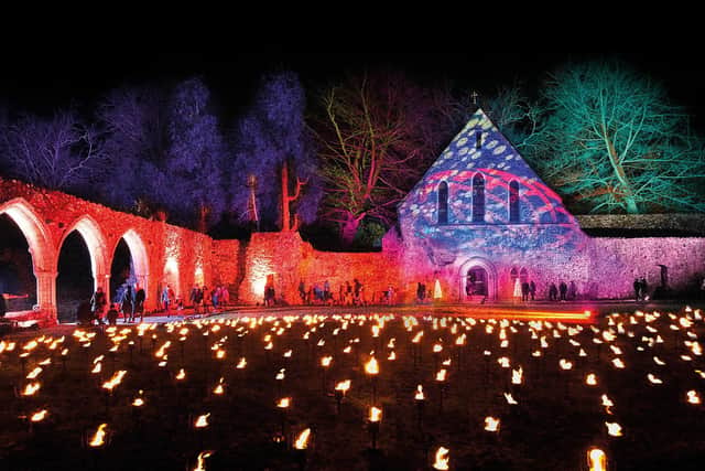Christmas lights are turned on at Beaulieu on November 23, 2018