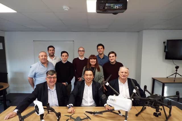 Alan Mak MP with managing director Ray Faulkner and the rest of the iRed team