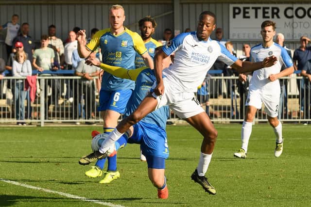 Former Pompey striker Nicke Kabamba is now at the Hawks. Picture: Keith Woodland