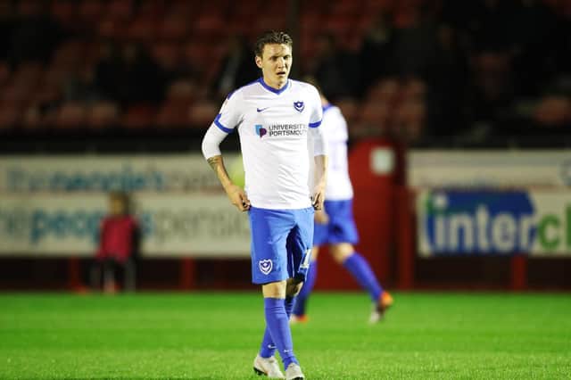 Joe Mason will miss Pompey's trip to Scunthorpe. Picture: Joe Pepler