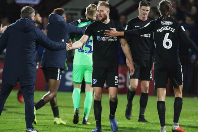 Celebrations and relief after the final whistle / Picture by Joe Pepler