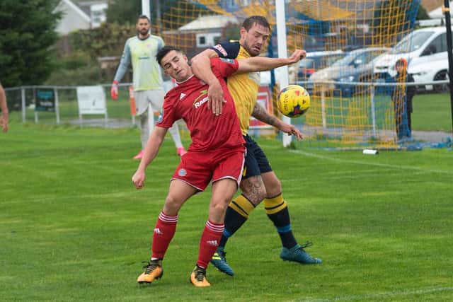 Steve Hutchings opened the scoring for Moneyfields. Picture: Vernon Nash (180679-071)