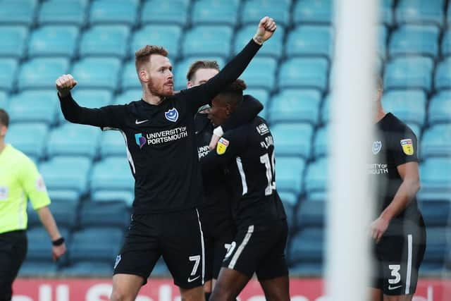 Tom Naylor celebrates his goal at Scunthorpe. Picture: Joe Pepler/Digital South.