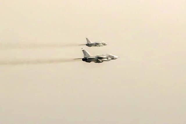 Russian fighter jets at low level over the Nato task group led by HMS Duncan.