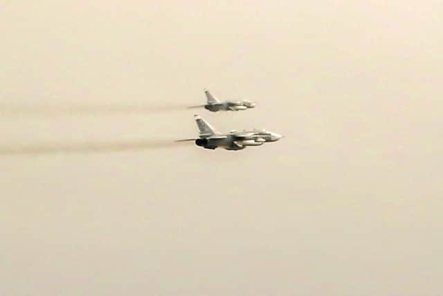 Russian fighter jets at low level over the Nato task group led by HMS Duncan.