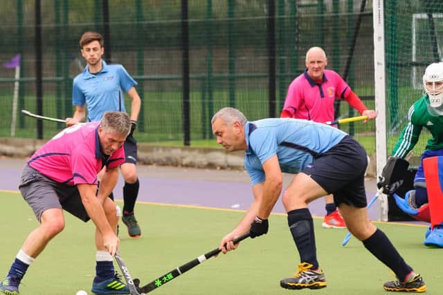 City of Portsmouth's Stu Avery netted against Petersfield. Picture: Keith Woodland