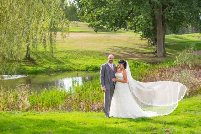 The happy couple at Old Thorns Hotel, Liphook. Picture: Carla Mortimer Photography