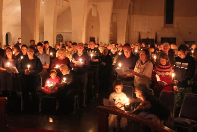 The carol service at St Faith's Church, Lee-on-the-Solent