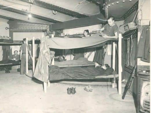 Cramped conditions for soldiers billeted on Spitbank Fort during the Second World War