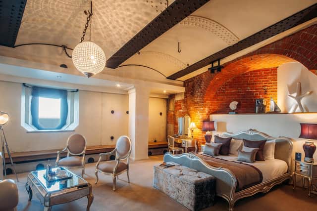 One of the luxurious bedrooms on the fort today
