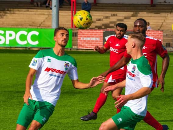 Jimmy Muitt put Bognor ahead at Harlow / Picture by Tommy McMillan