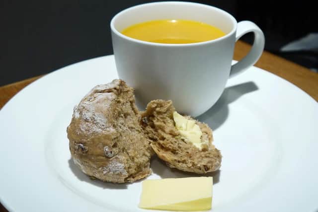 Butternut squash, turmeric and ginger soup