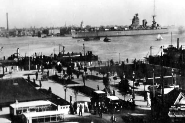 HMS Nelson passing Gosport, some time after 1927. Picture: Ellis Norrell Collection