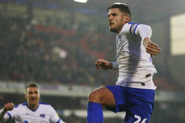 Gareth Evans celebrates his goal against Barnsley Picture: Joe Pepler