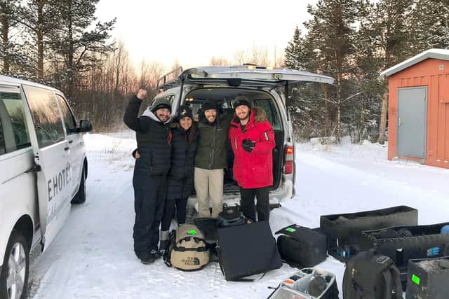 Cheryl Gibbs and her colleagues in Sweden
