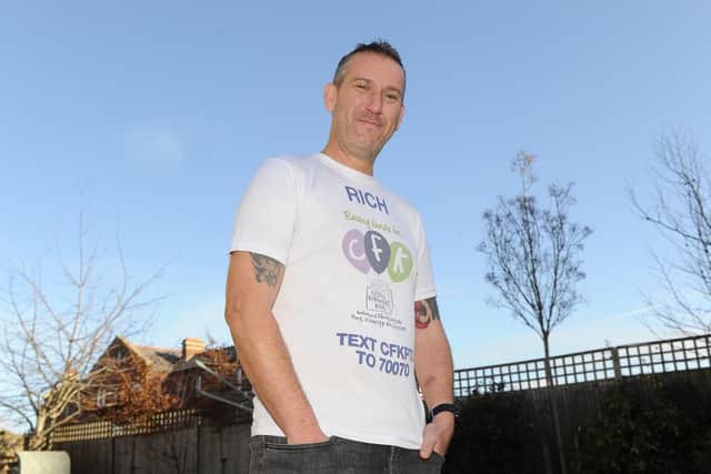 Rich Harris at his home in Fratton, Portsmouth