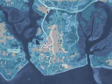 Areas marked in blue could be underwater in the event of a 2C rise in temperatures according to Climate Central (Photo: Climate Central)
