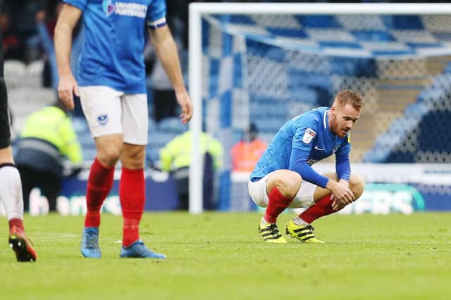 Pompey experienced that losing feeling for the first time this season when the sides met at Fratton Park in October. Picture: Joe Pepler