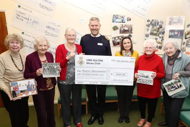 The HMS Sultan Wives Club with Cdr Jules Philo and Nicola Naraine from Bournemouth Hospital, centre. Picture: PO Phot Nicola Harper