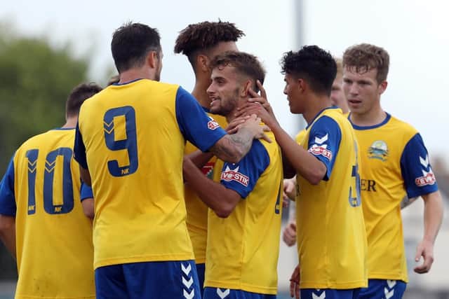 Pat Suraci grabbed Gosport Borough's winner. Picture: Chris Moorhouse