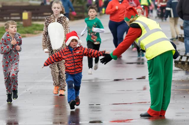 Action from the Christmas Stokes Bay junior parkrun. Picture: Neil Marshall (181223-053)