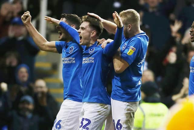 Ben Thompson celebrates his goal against Sunderland. Picture: Joe Pepler