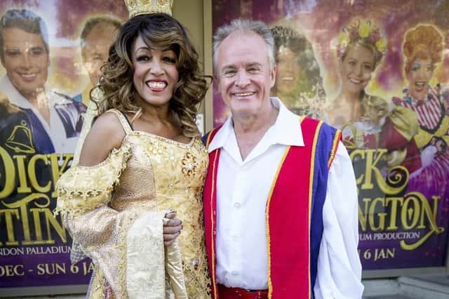 Sheila Ferguson and Bobby Davro at the Dick Whittington panto launch Mayflower Theatre, Southampton, on 27 September 2018. Picture by Robin Jones/Digital South.
