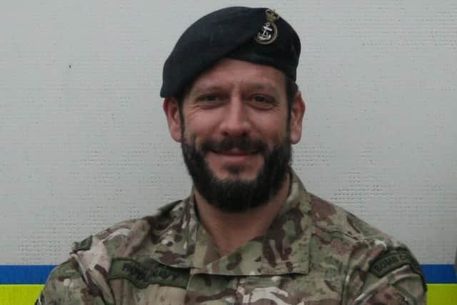 Petty Officer Diver Darren Carvell pictured here courtesy of the Plymouth Herald.