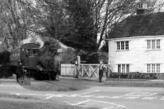 The recently burned down cottages at Langstone crossing which many thought were built for the railway.