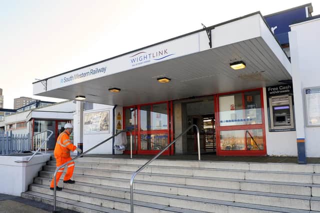 The railway station at Portsmouth harbour, which Wightlink shares a terminal with. Picture: Malcolm Wells