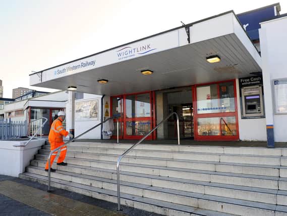 The railway station at Portsmouth harbour, which Wightlink shares a terminal with. Picture: Malcolm Wells