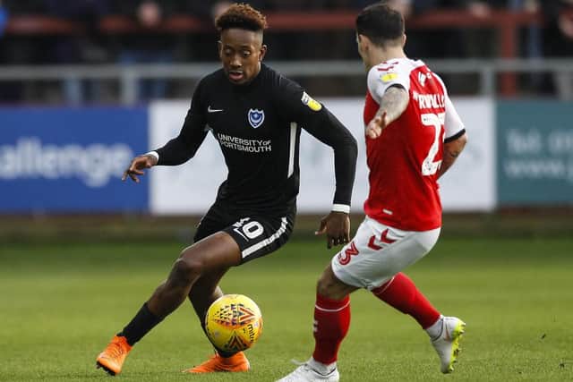Jamal Lowe scored twice in the 5-2 victory at Fleetwood. Picture: Daniel Chesterton/phcimages.com