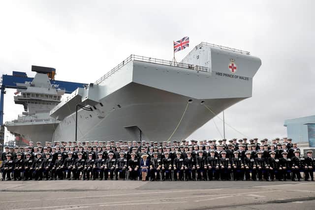 HMS Prince of Wales. Picture: Jane Barlow/PA Wire